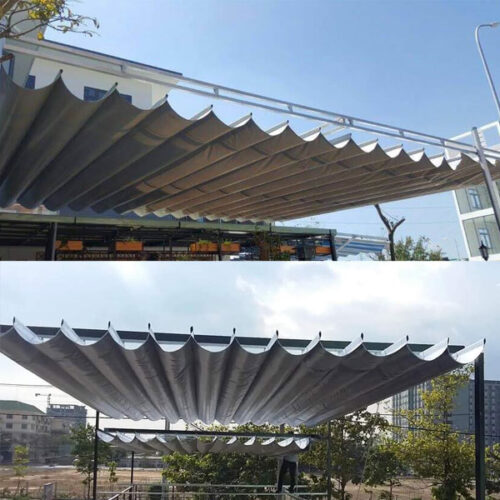 bạt mái hiên mái xếp